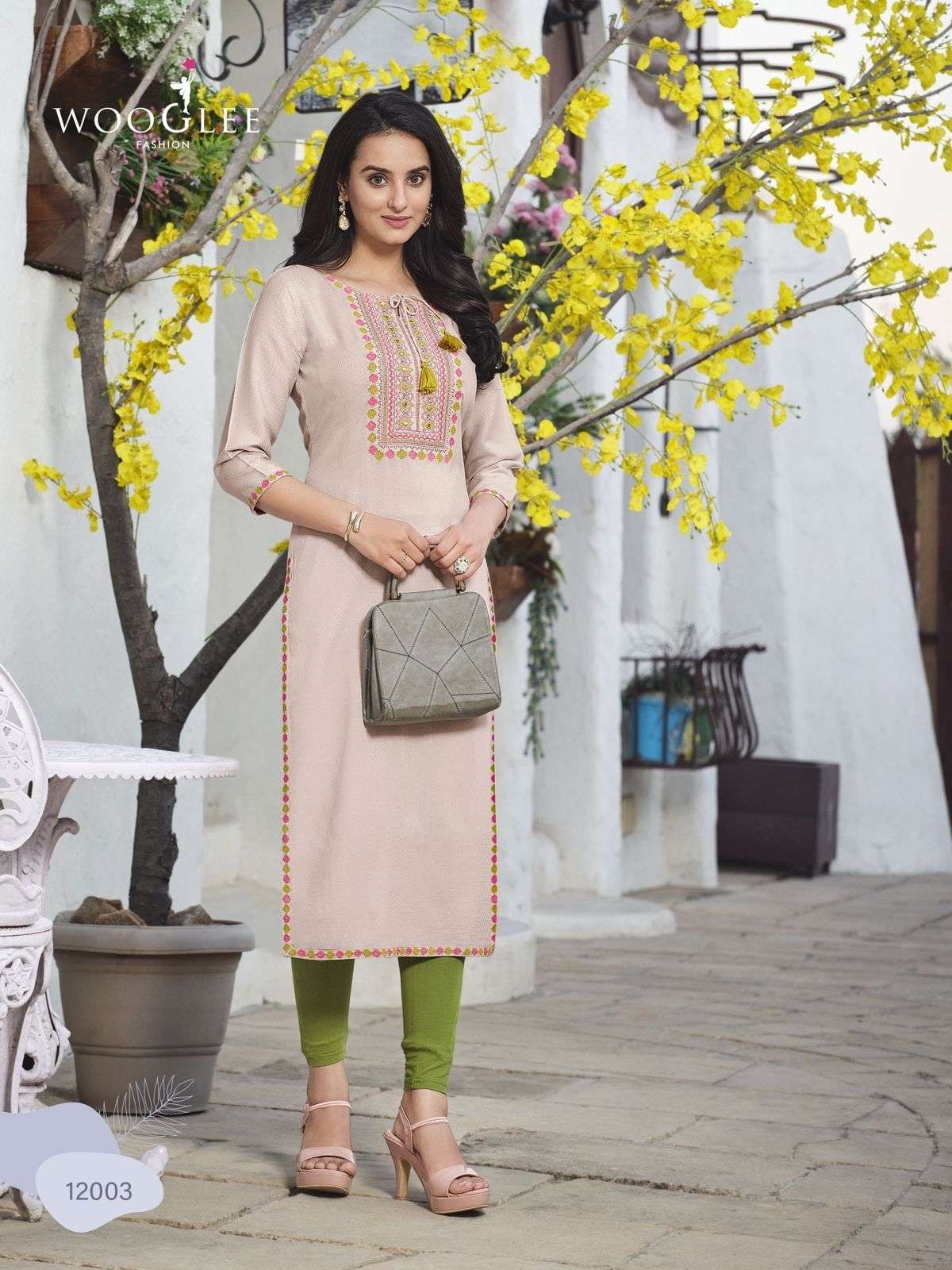 Florence By Wooglee Rayon Designer Kurtis Catalog